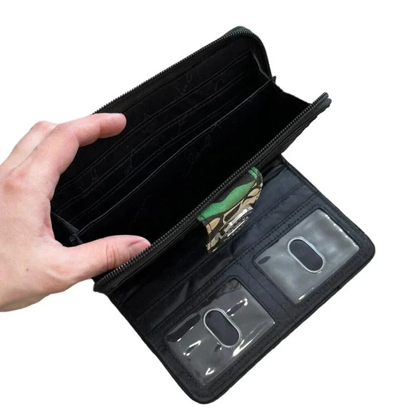 Vera Bradley Green Imperial Rose RFID Turnlock Wallet - Picture 5 of 5